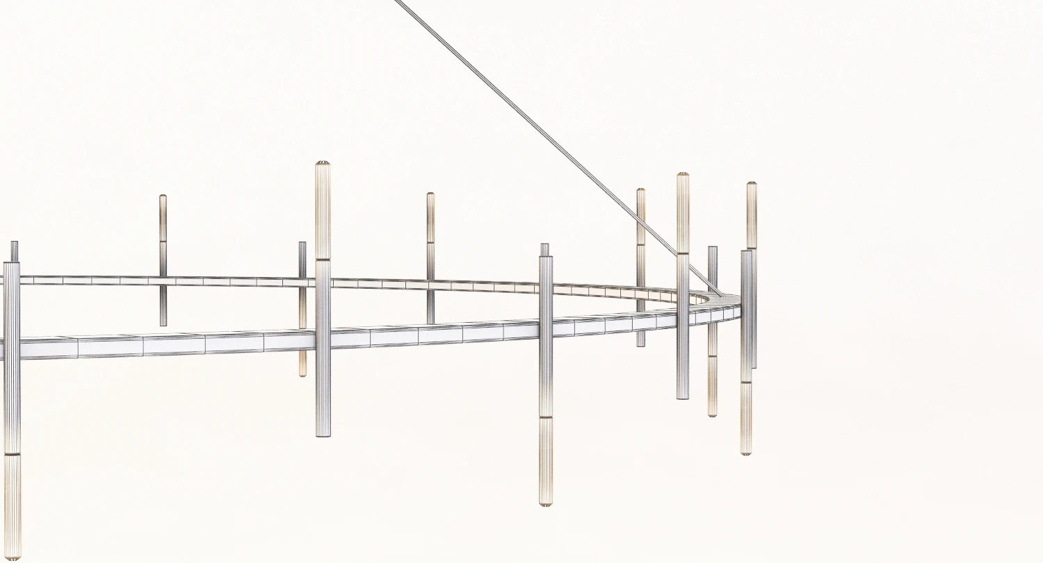 Circled Ceiling Pendant Light Lamp 3D Model_03