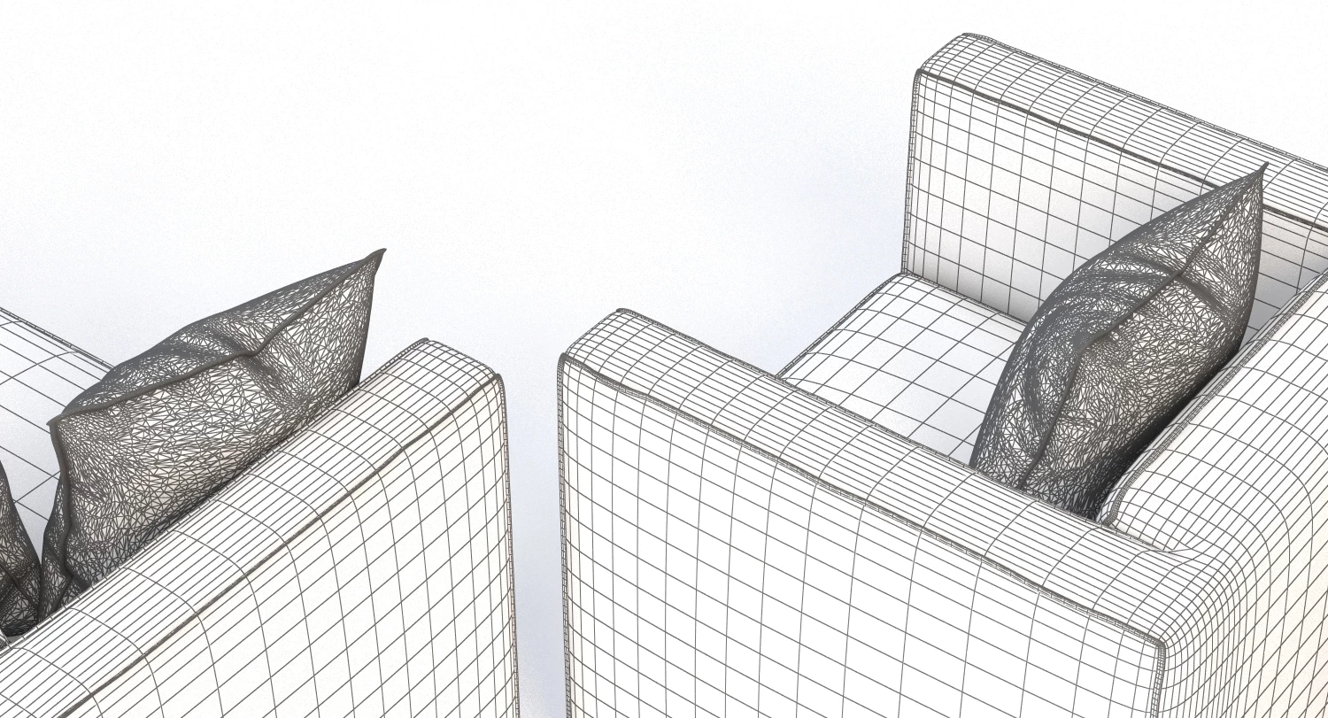 Club Cement Chair and Sofa 3D Model_06