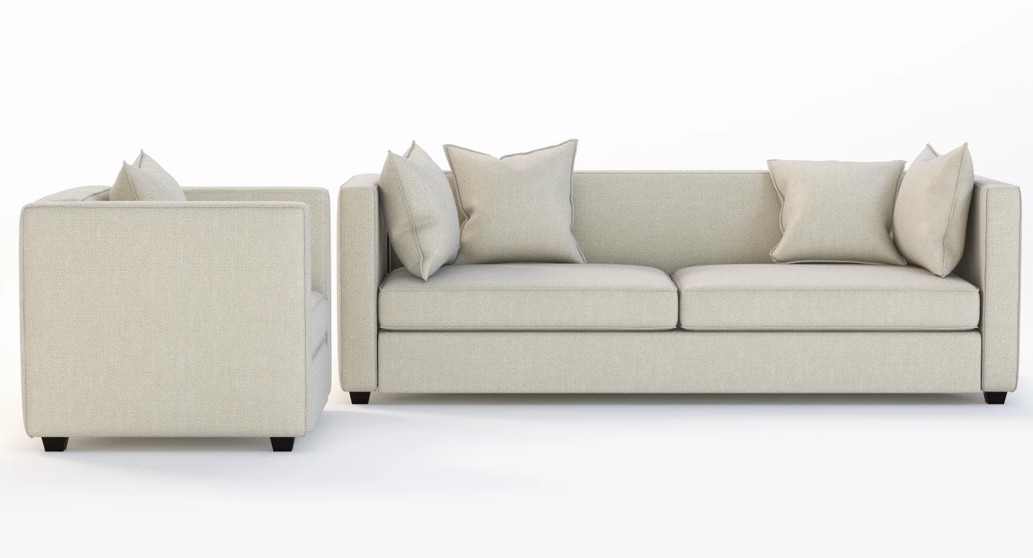 Club Cement Chair and Sofa 3D Model_010