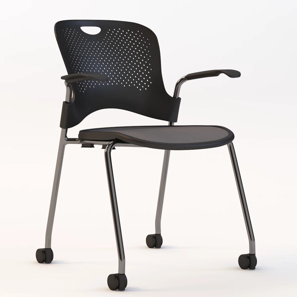 Detailed Herman Miller Caper Stacking Chair 3D Model_01