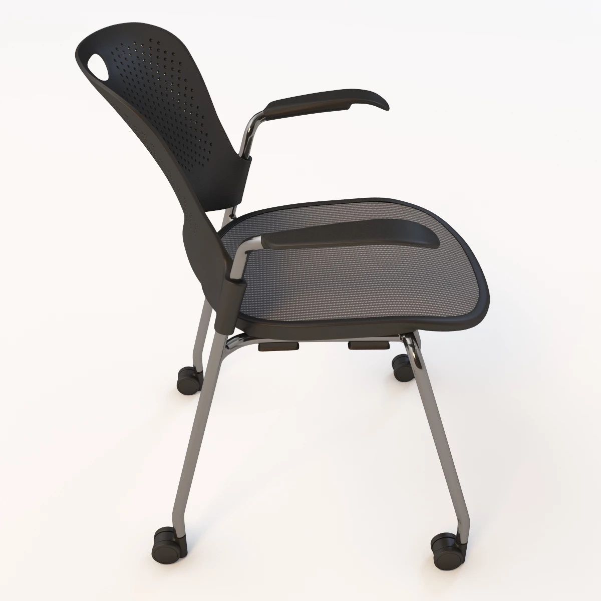 Detailed Herman Miller Caper Stacking Chair 3D Model_03