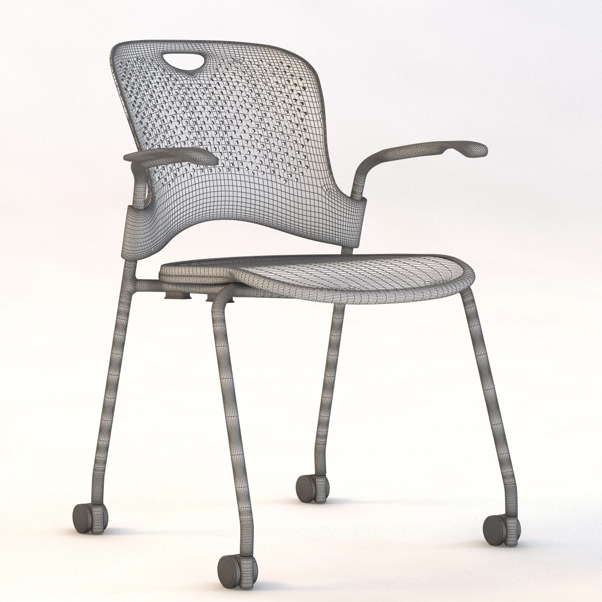 Detailed Herman Miller Caper Stacking Chair 3D Model_08