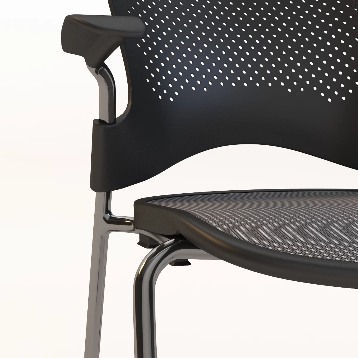 Detailed Herman Miller Caper Stacking Chair 3D Model_05
