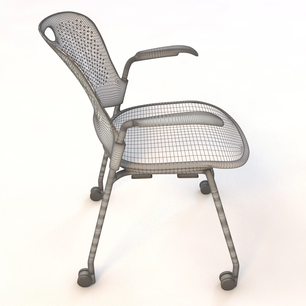 Detailed Herman Miller Caper Stacking Chair 3D Model_09
