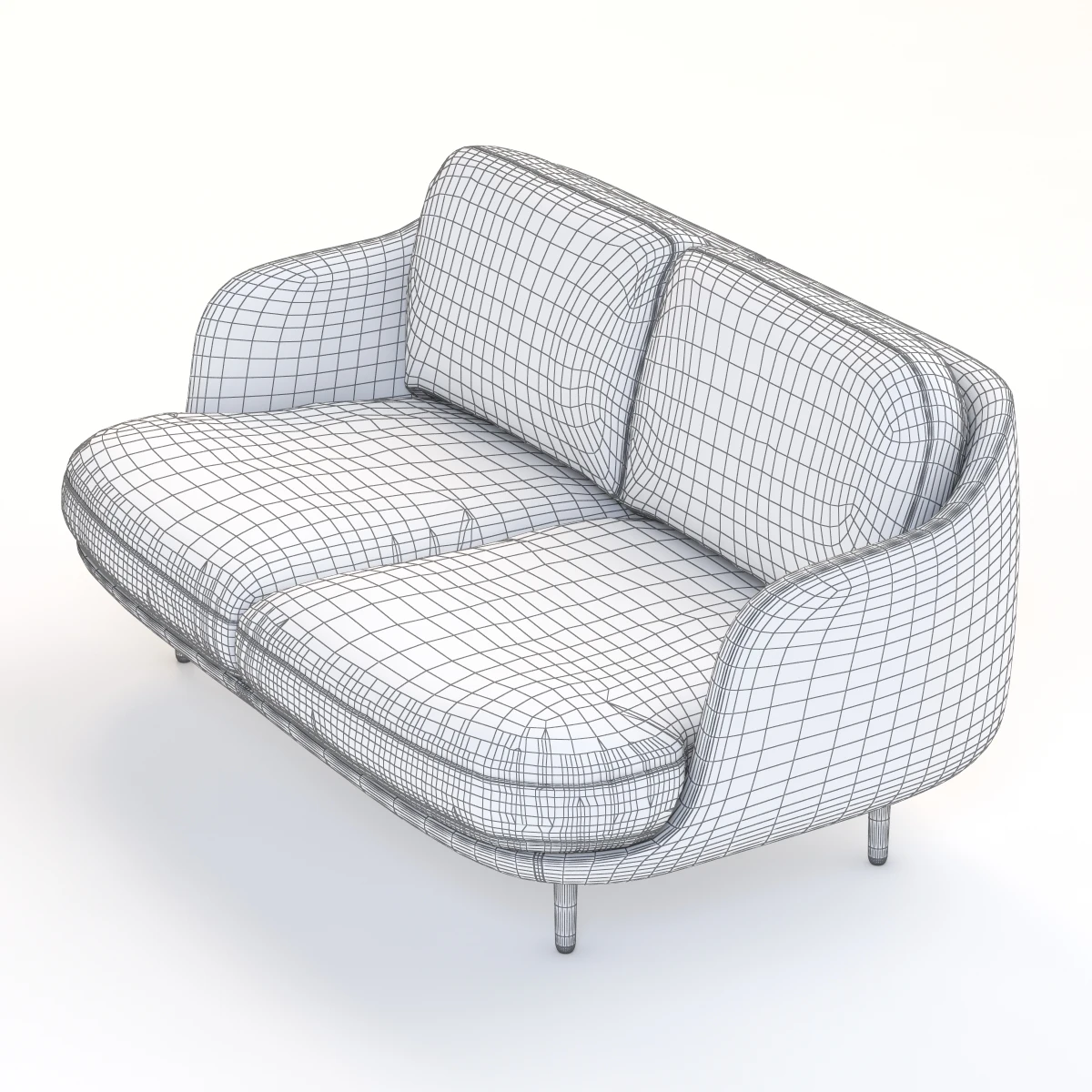 Fritz Hansen Lune Sofa By Jaime Hayon 3D Model_09