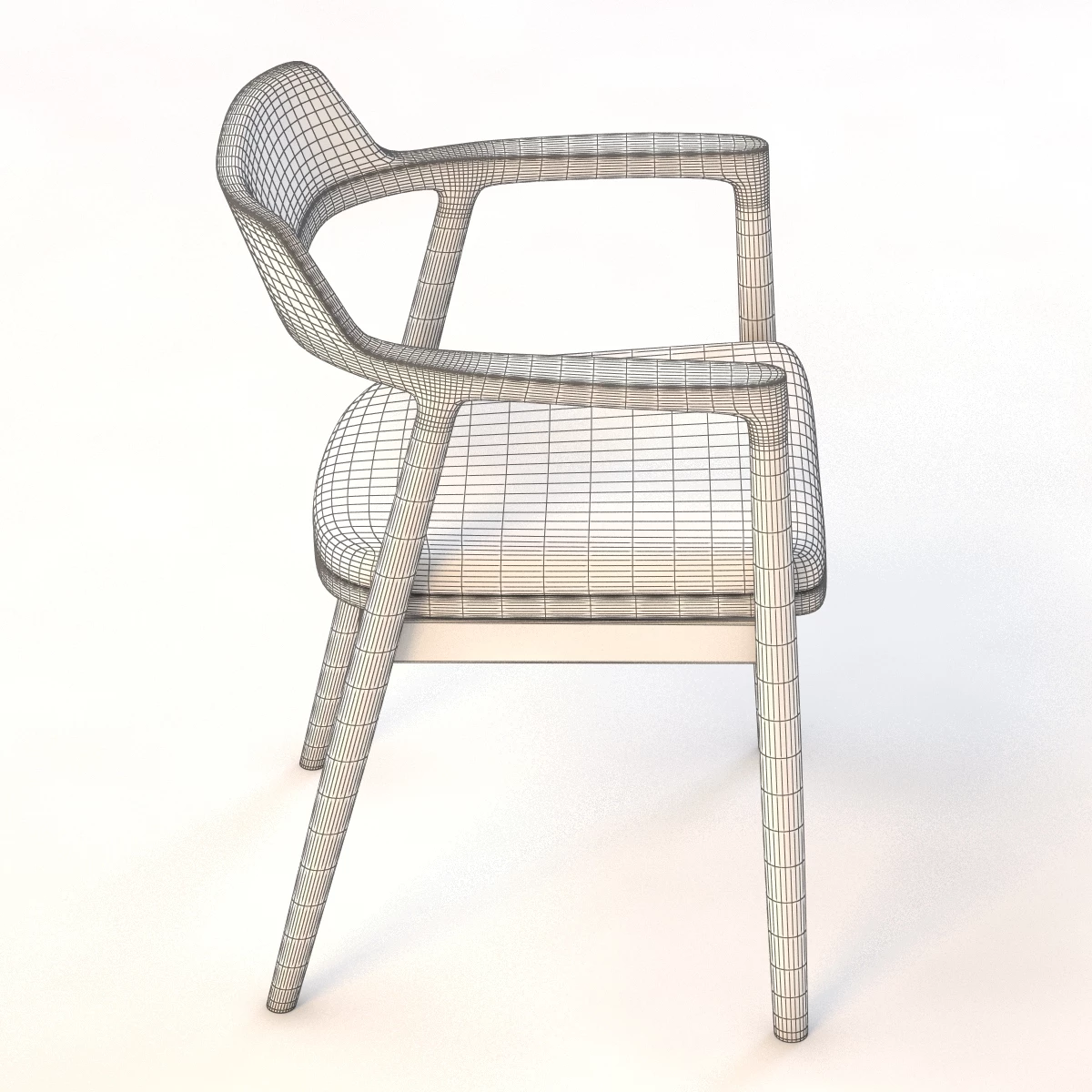 Hiroshima Lounge Chair 3D Model_010