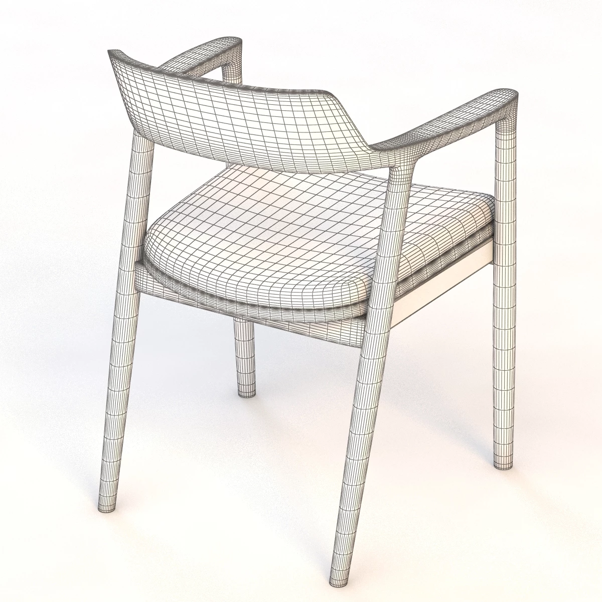 Hiroshima Lounge Chair 3D Model_011
