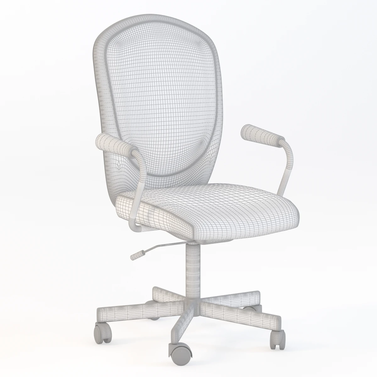 Ikea Flintan Nominell Swivel Chair With Armrests 3D Model_09