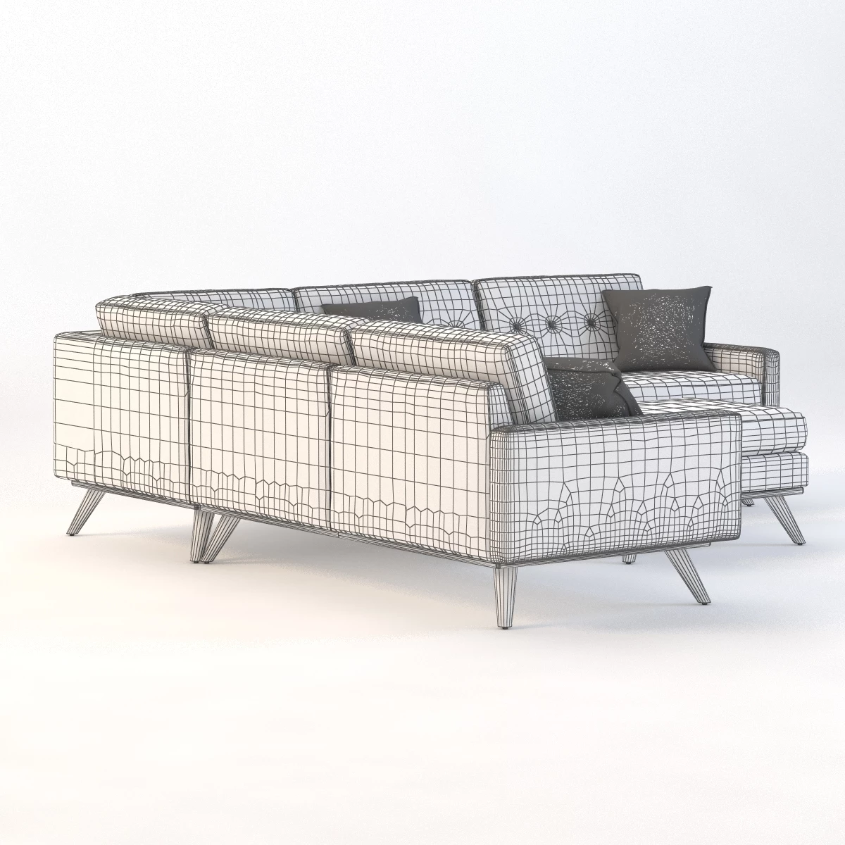 Joybird Hopson Apartment Corner Sofa 3D Model_011