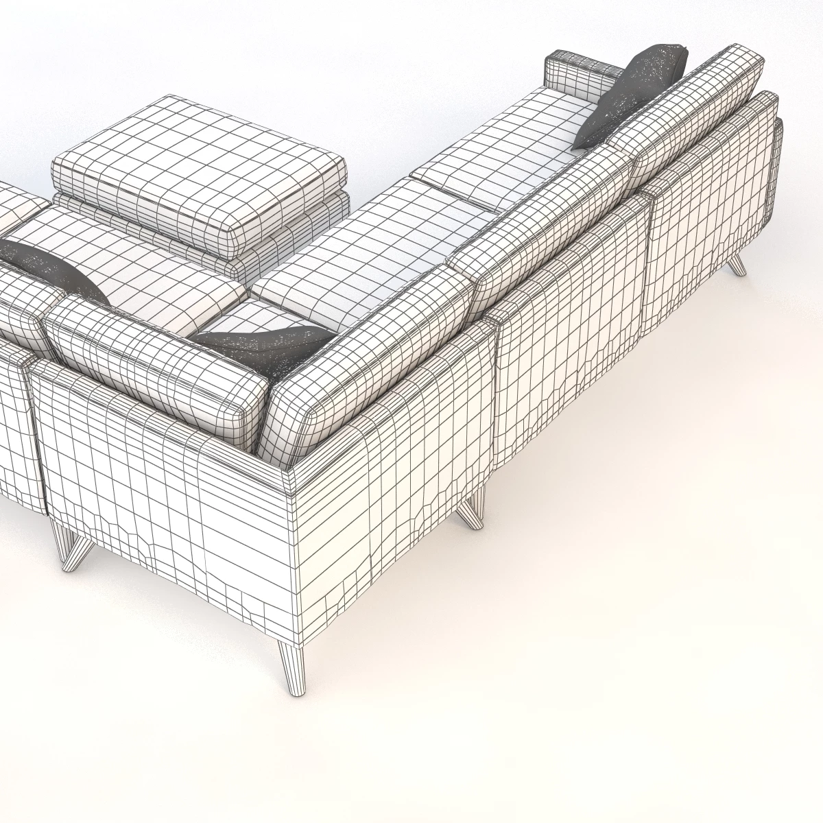 Joybird Hopson Apartment Corner Sofa 3D Model_012