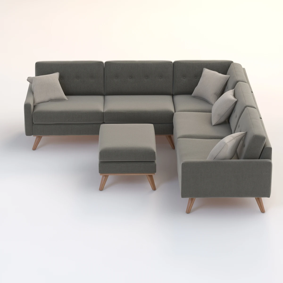 Joybird Hopson Apartment Corner Sofa 3D Model_06