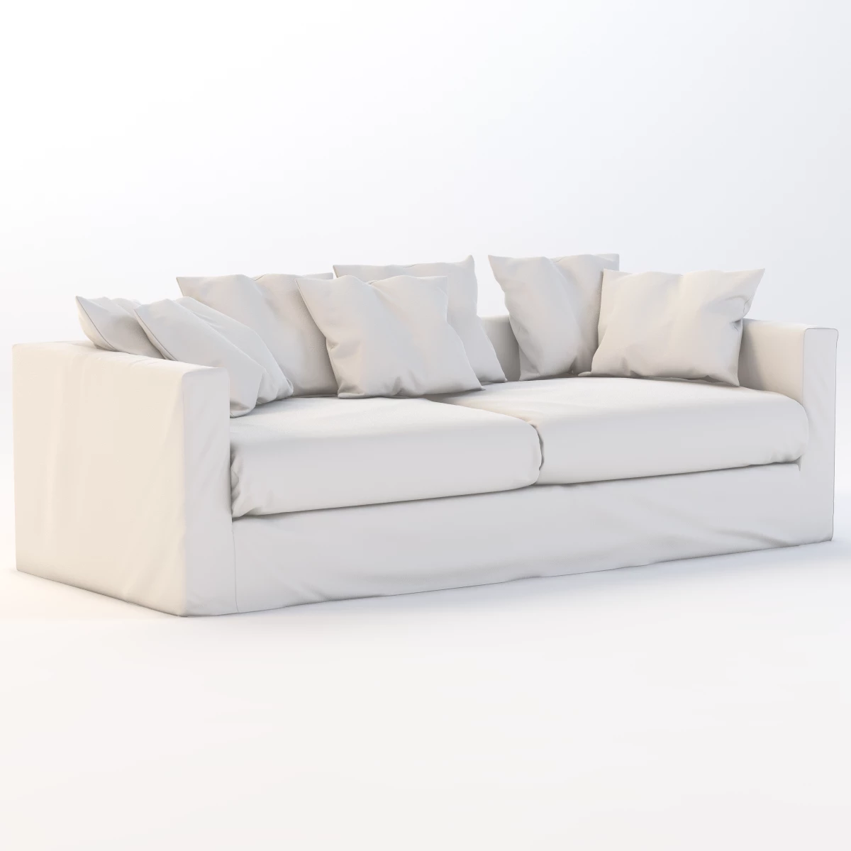 Le Grand Air Sofa White 3D Model_01
