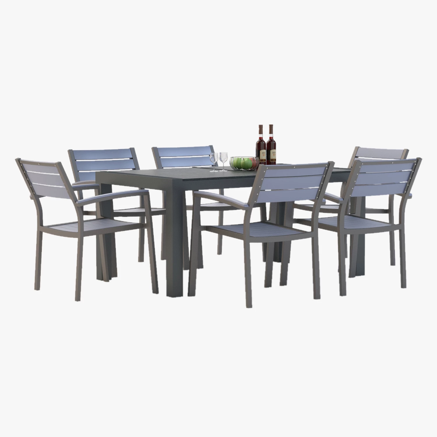 Marvelous Outdoor Dining Set 3D Model_03