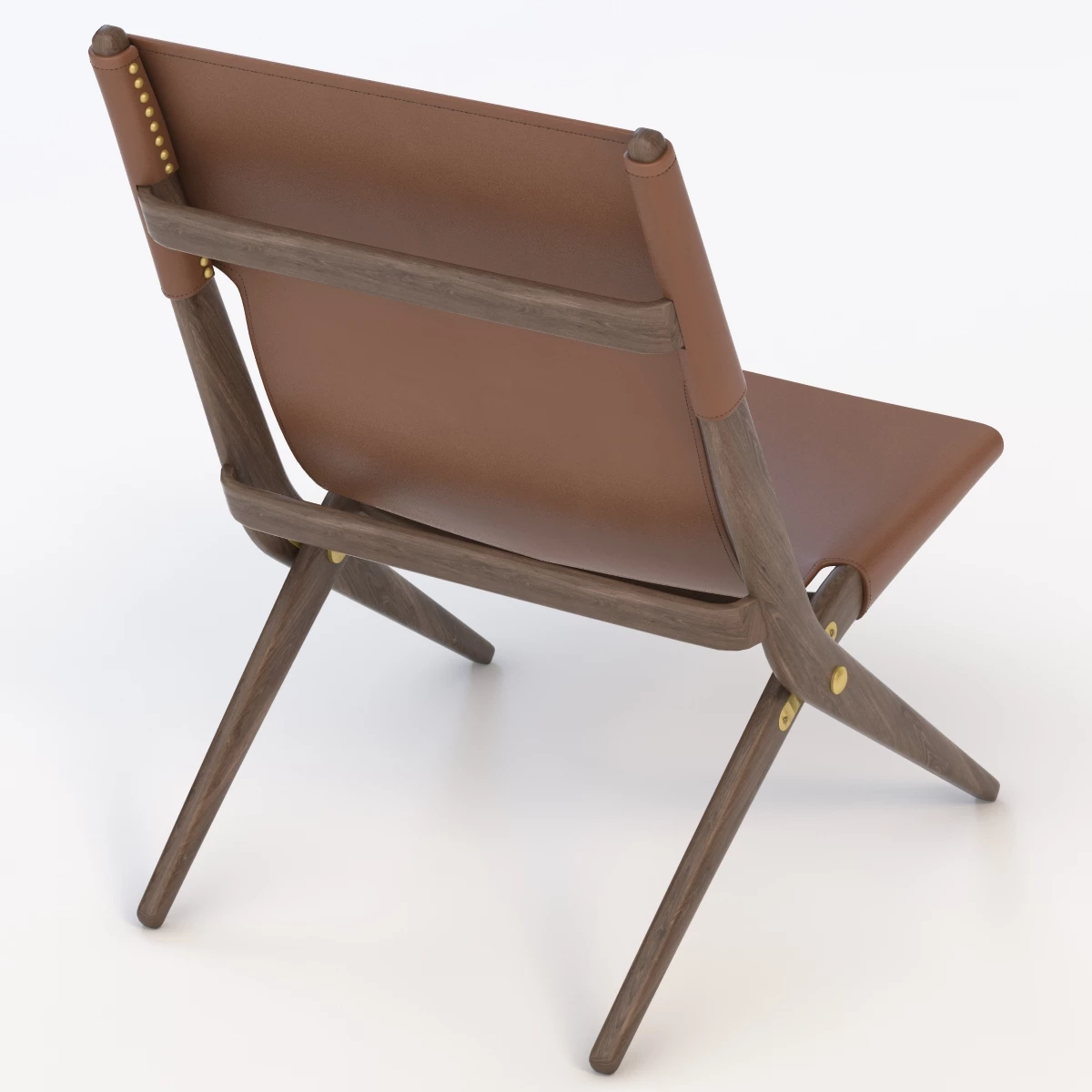 Mogens Lassen Saxe Lounge Chair 3D Model_04