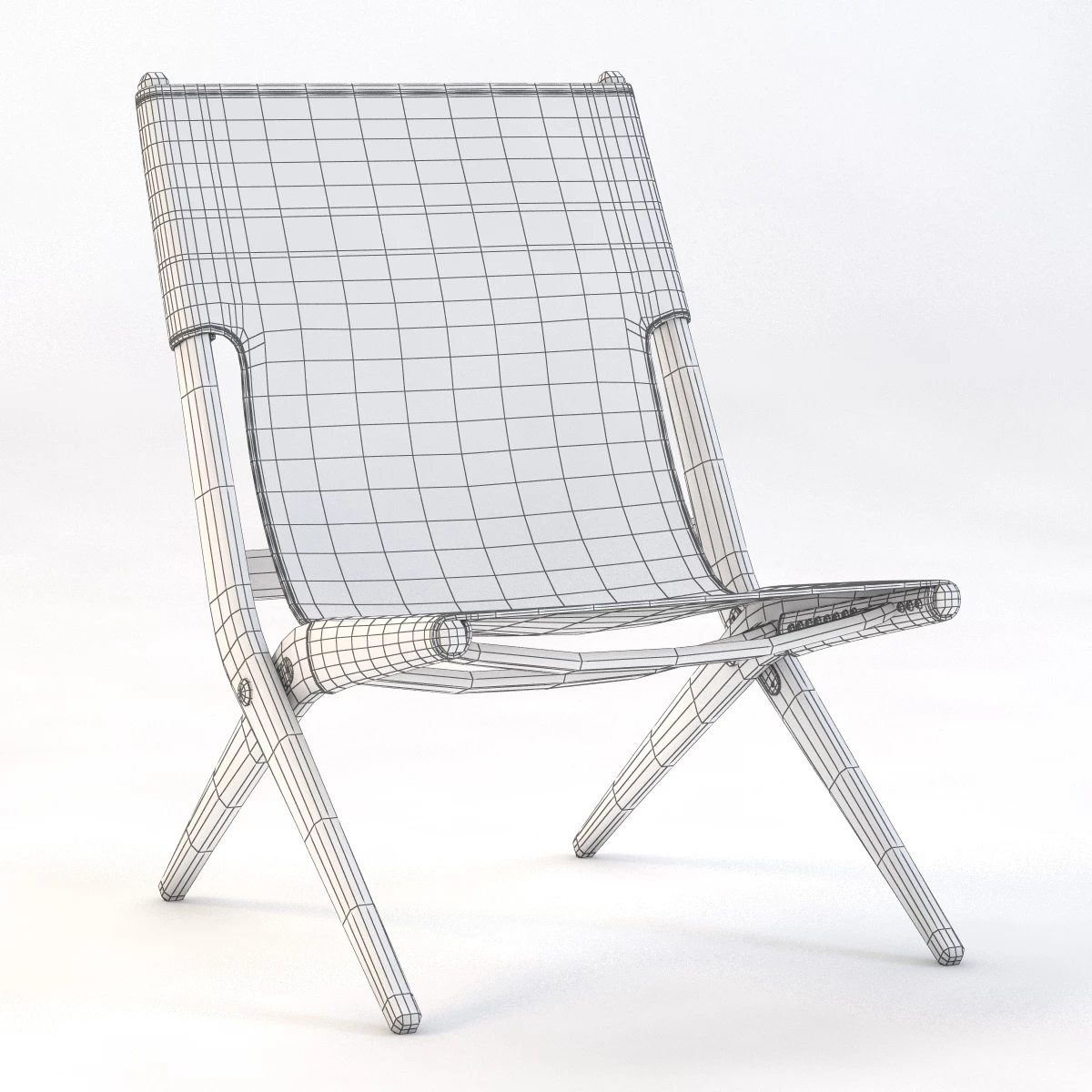 Mogens Lassen Saxe Lounge Chair 3D Model_09