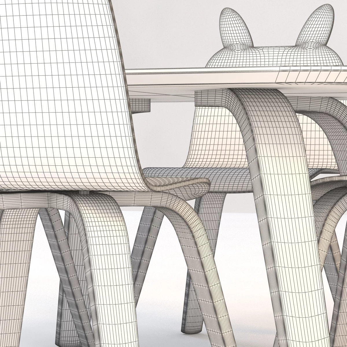 Oeuf Play Table And Chairs 3D Model_011