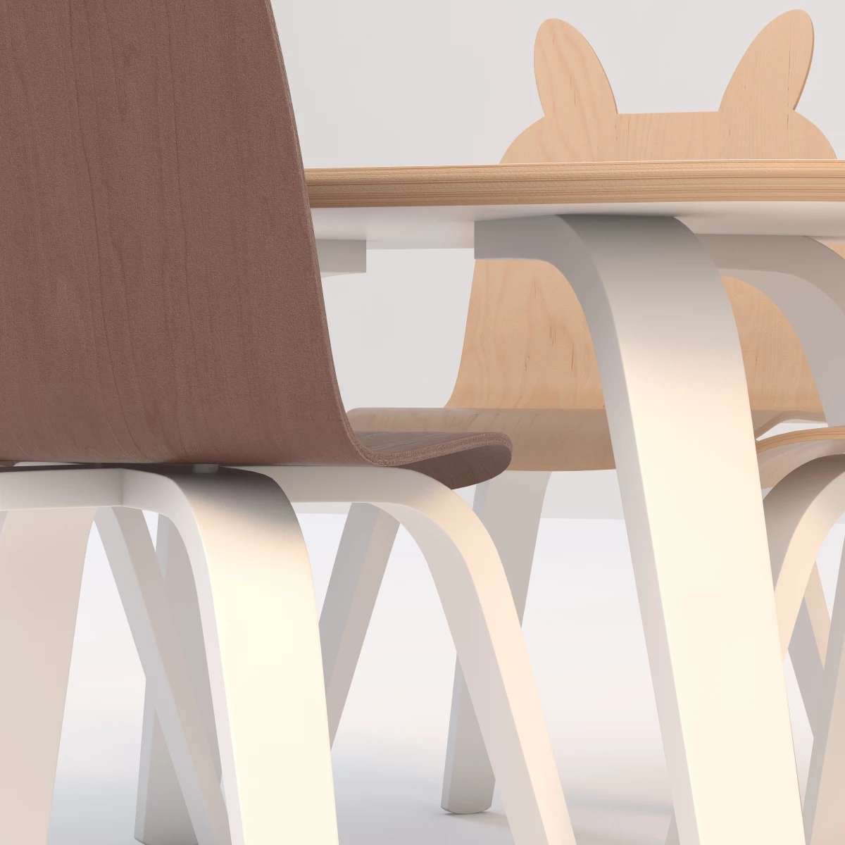 Oeuf Play Table And Chairs 3D Model_06