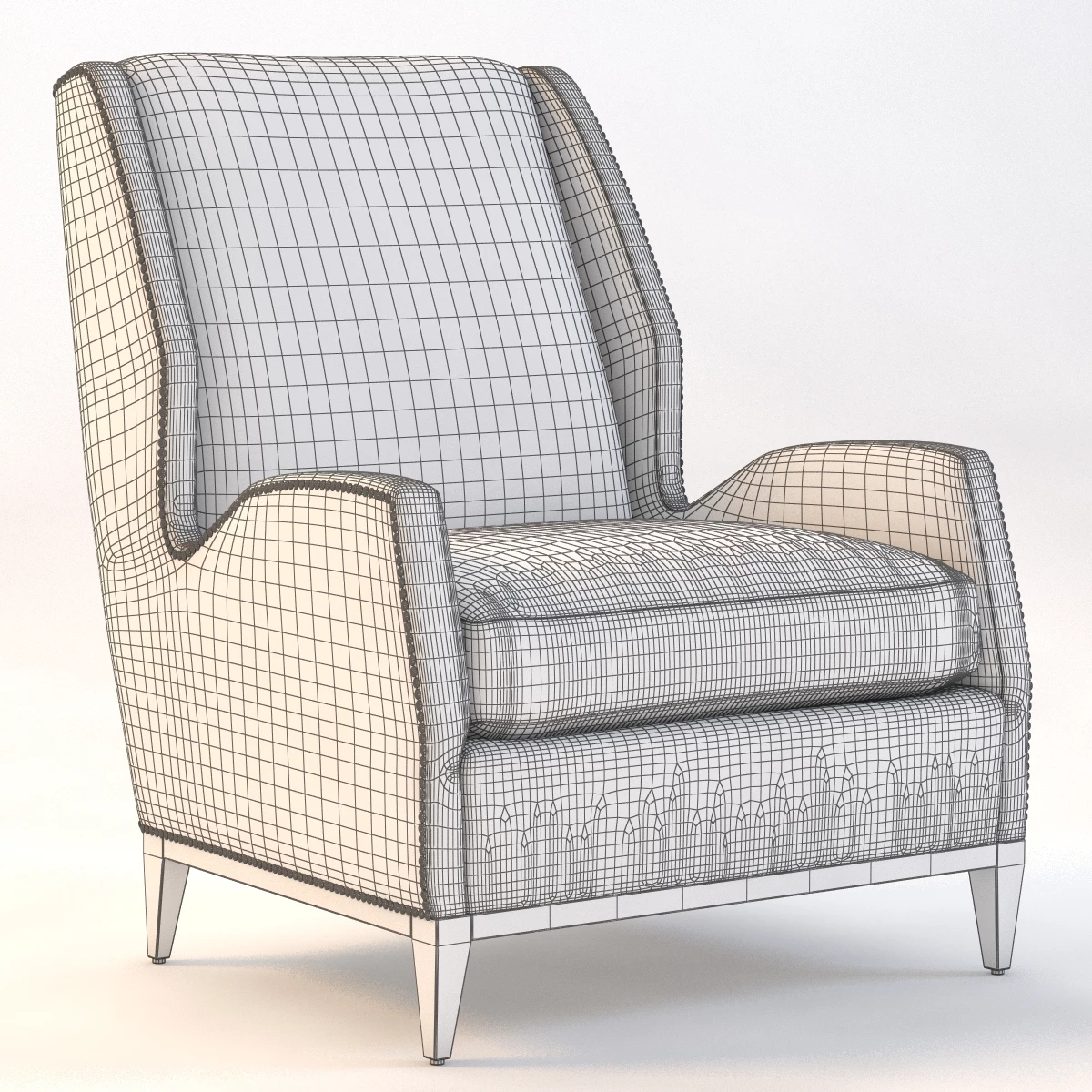 Rockhill Wing Chair 3D Model_09