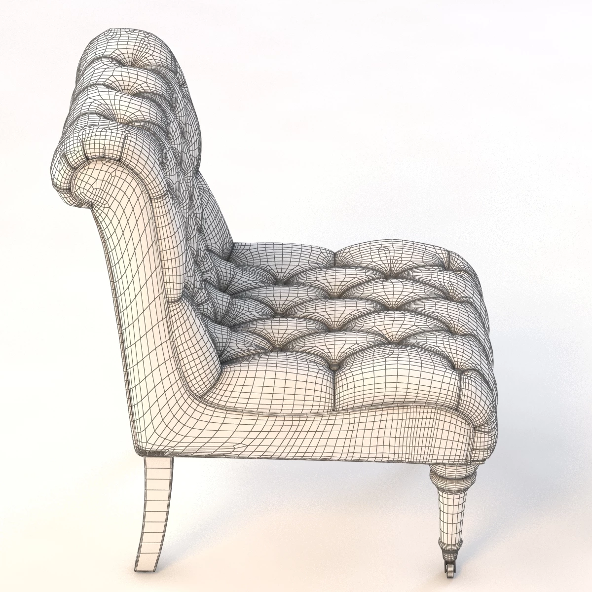 Slub Velvet Orianna Slipper Chair 3D Model_010