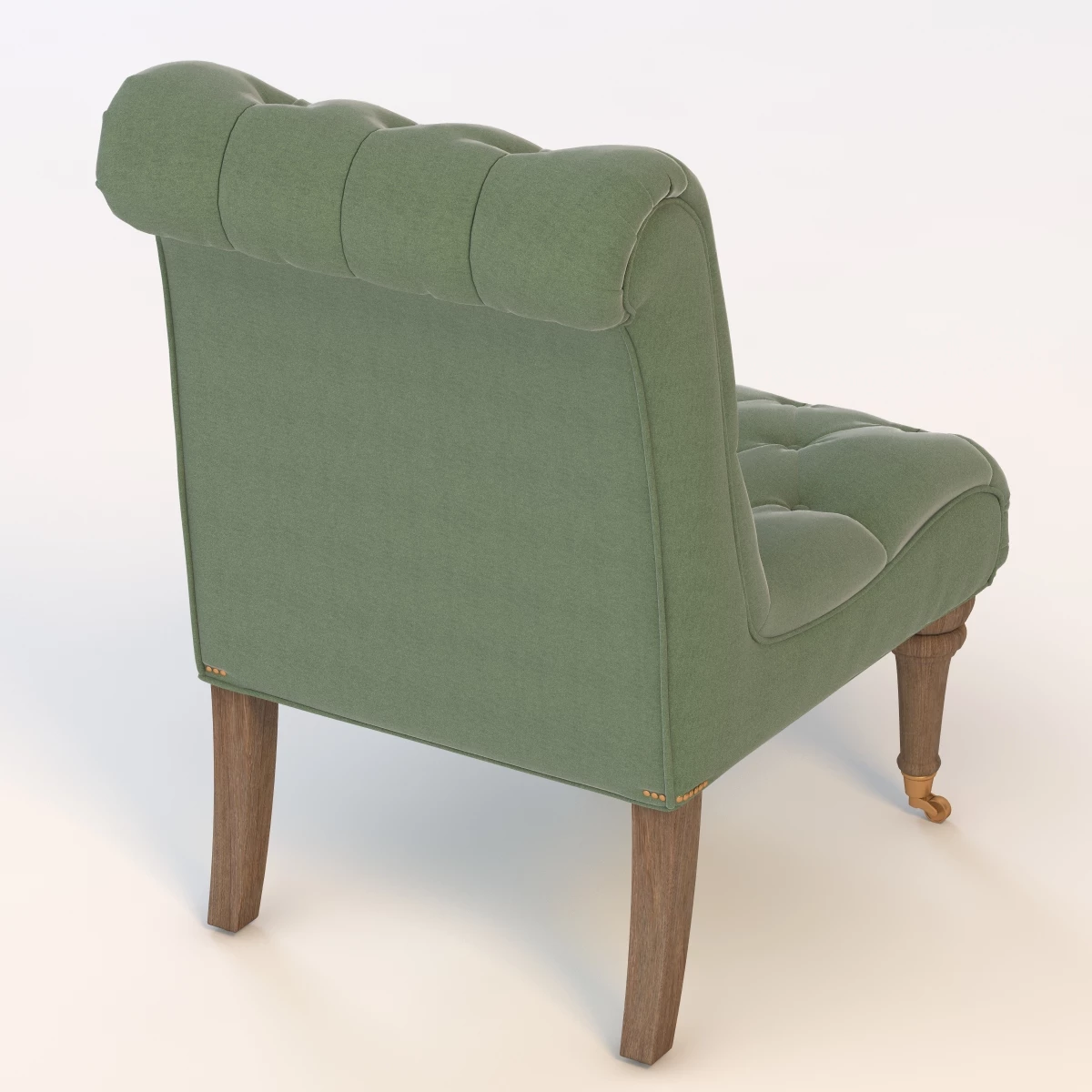 Slub Velvet Orianna Slipper Chair 3D Model_04