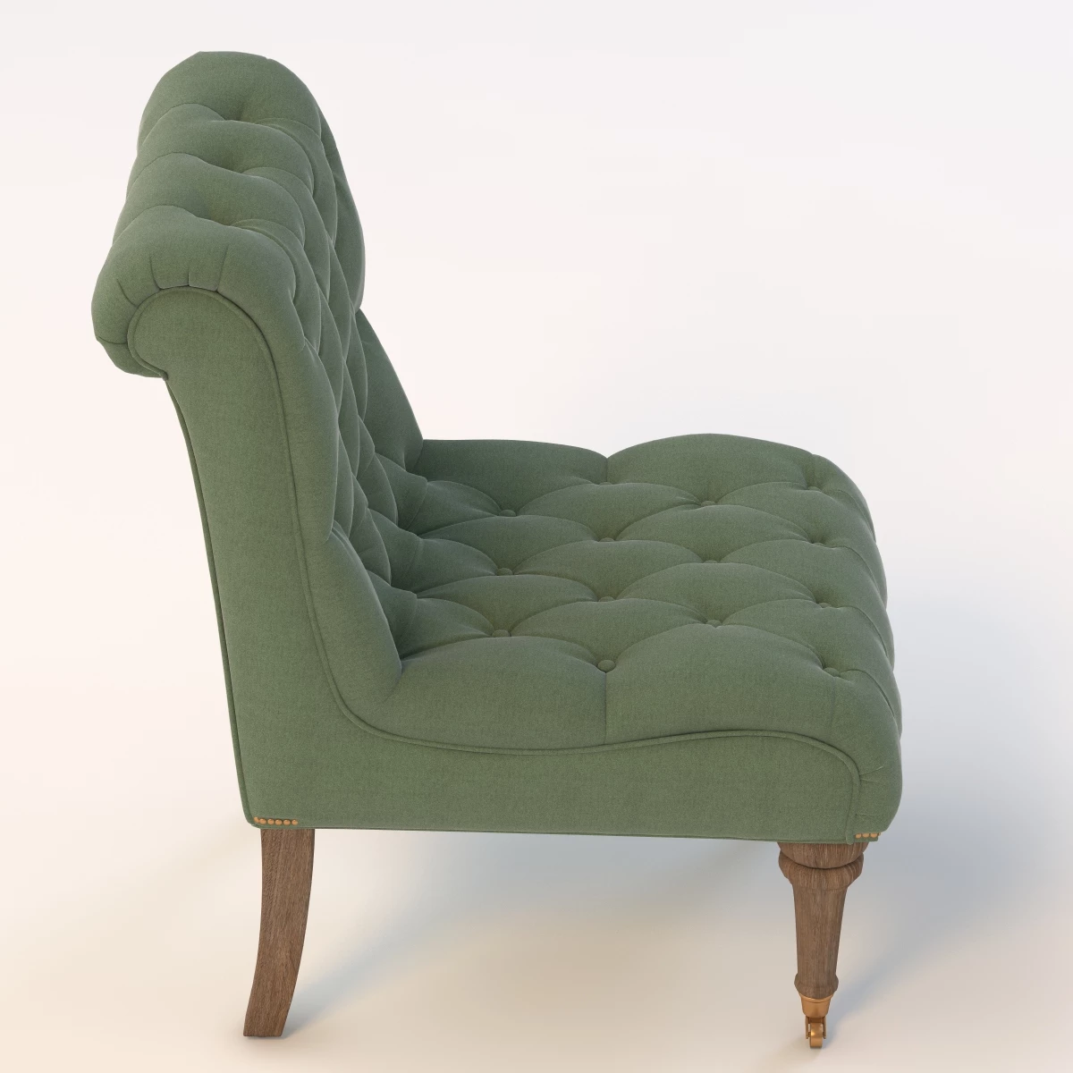 Slub Velvet Orianna Slipper Chair 3D Model_03