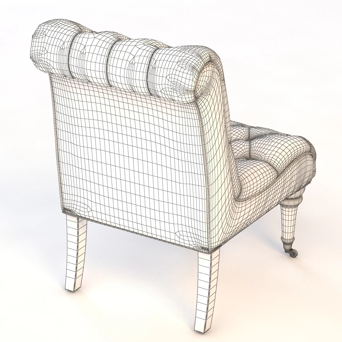 Slub Velvet Orianna Slipper Chair 3D Model_011