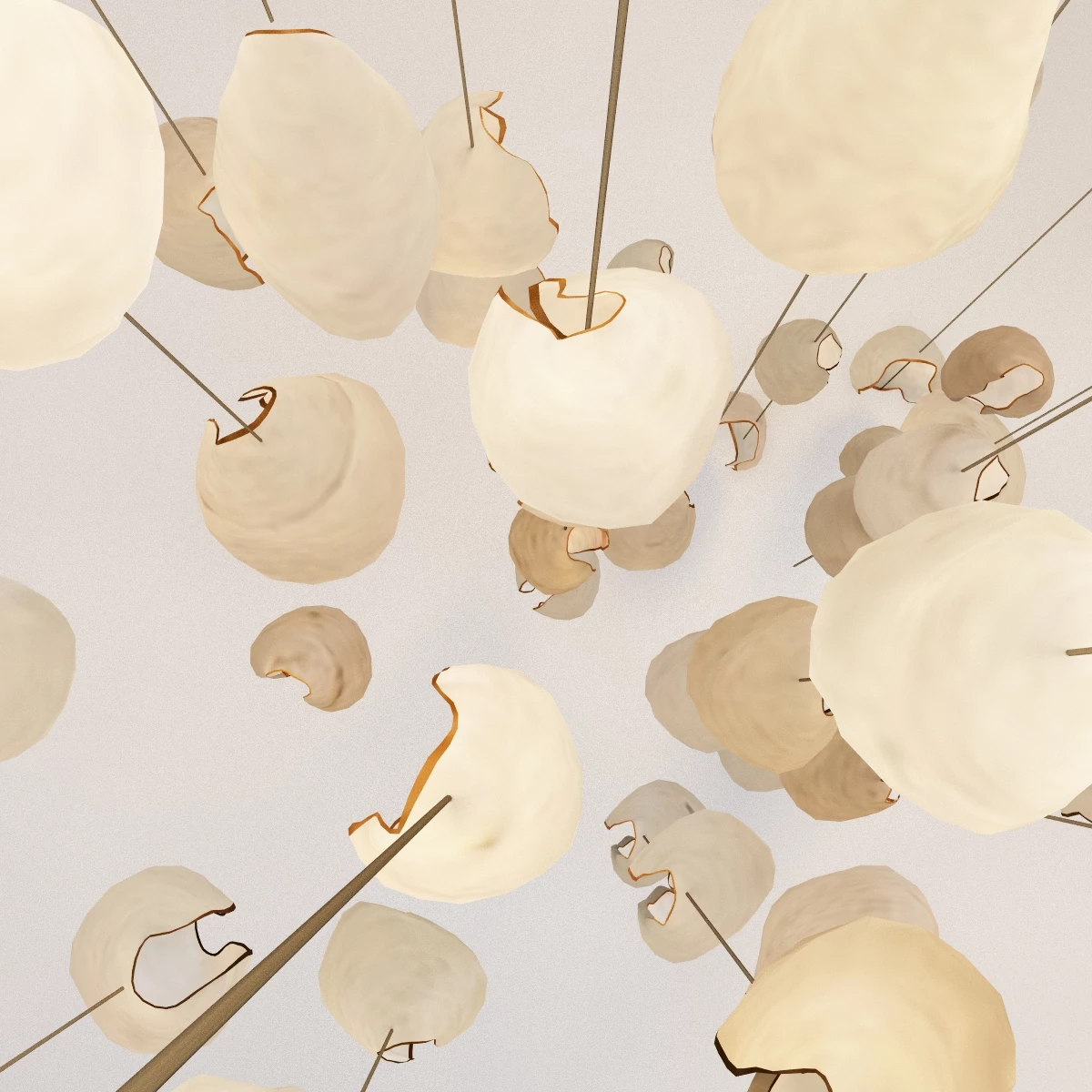 Up In The Clouds Chandelier 3D Model_09