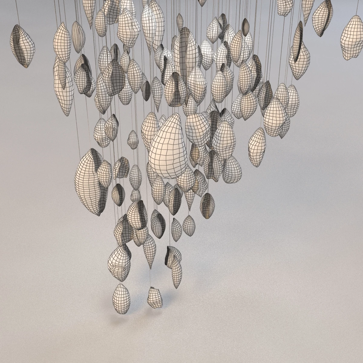 Up In The Clouds Chandelier 3D Model_012