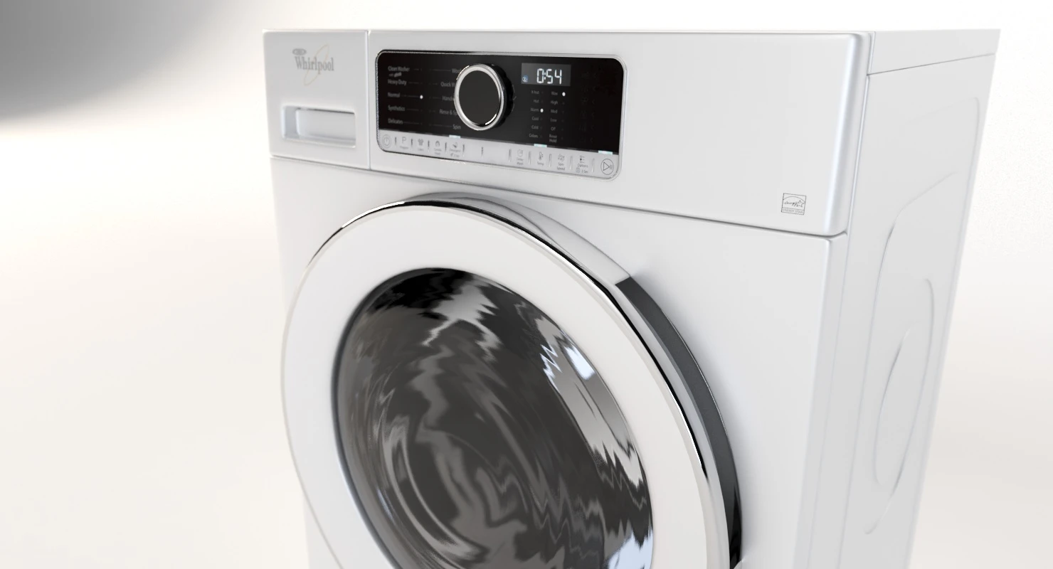 Whirlpool 2.3 Cu.Ft Compact Washer With Tumble Fresh 3D Model_04