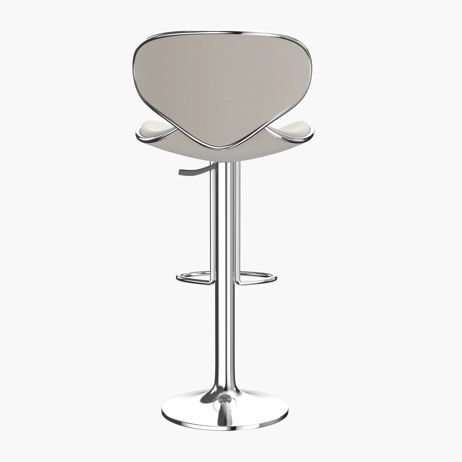 Zuo Fly White Chrome barstool 3D Model_06