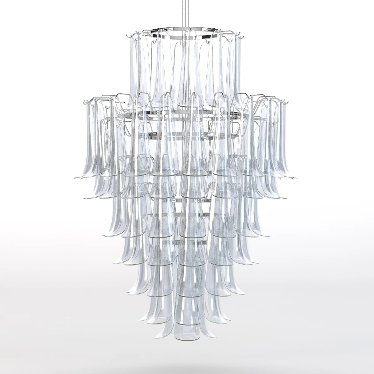 Mid Century Italian Modern Mazzega Murano Art Glass Chandelier 3D Model_05