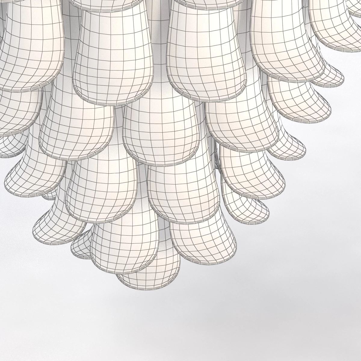 Mid Century Italian Modern Mazzega Murano Art Glass Chandelier 3D Model_09