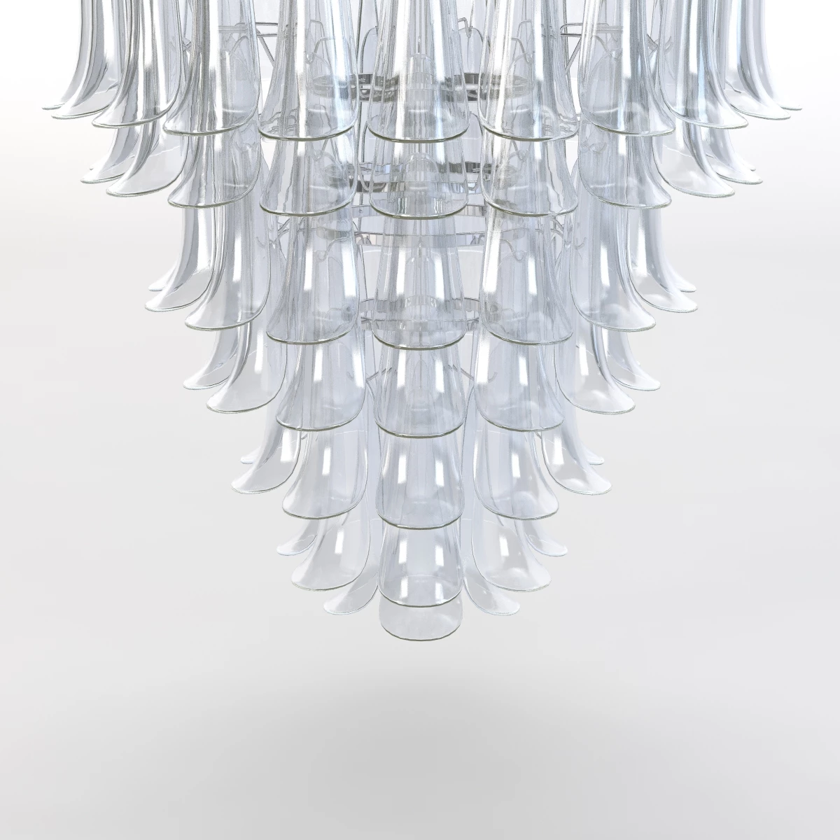Mid Century Italian Modern Mazzega Murano Art Glass Chandelier 3D Model_06