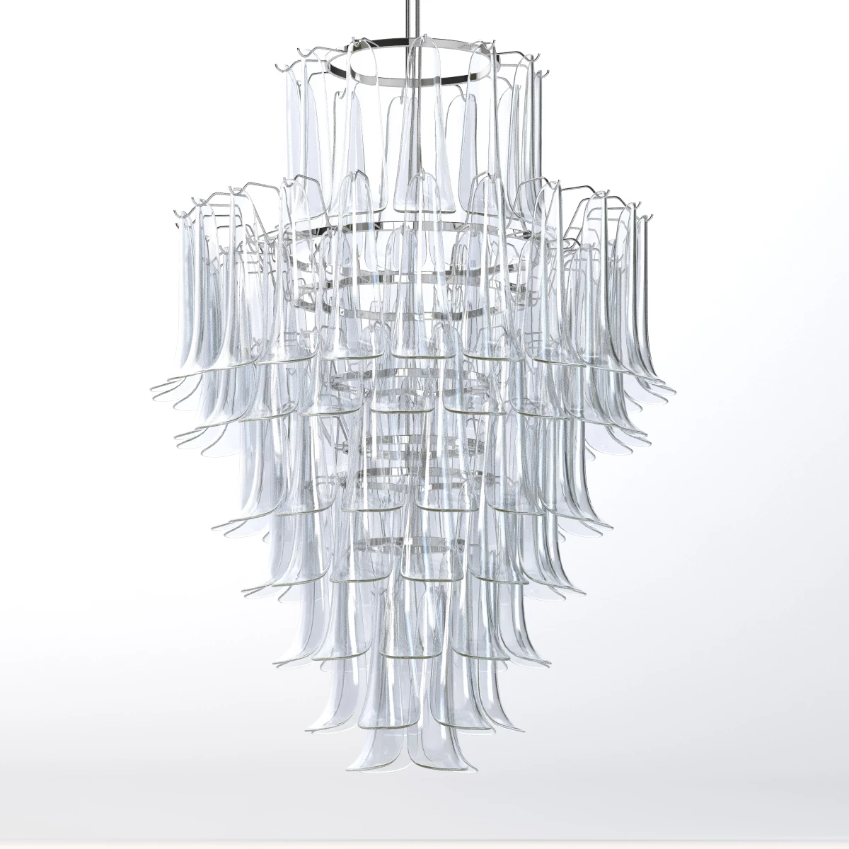 Mid Century Italian Modern Mazzega Murano Art Glass Chandelier 3D Model_01