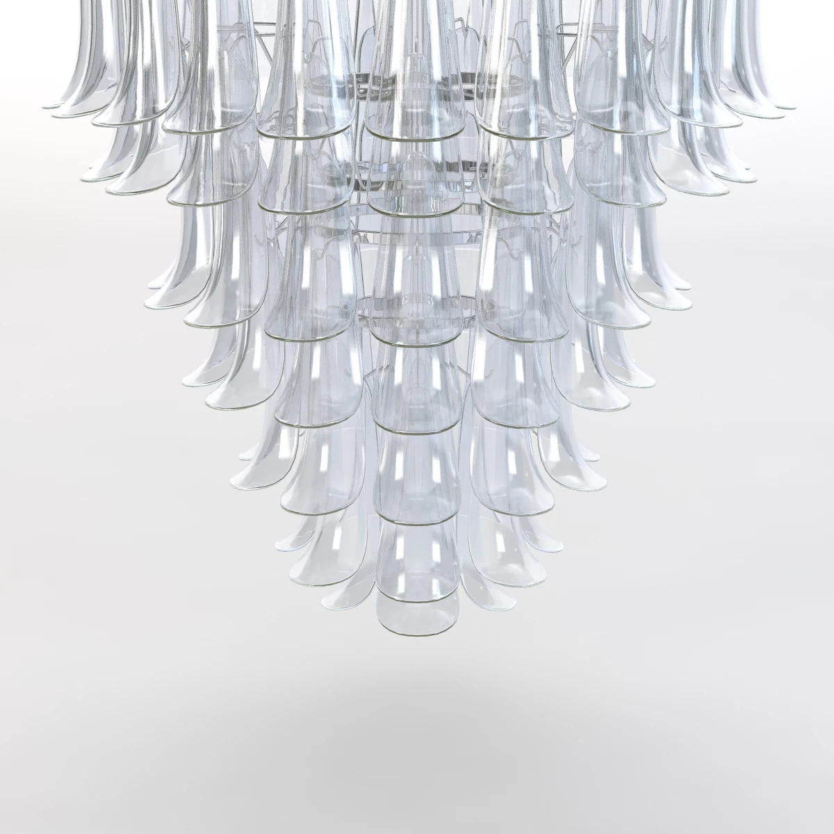 Mid Century Italian Modern Mazzega Murano Art Glass Chandelier 3D Model_07