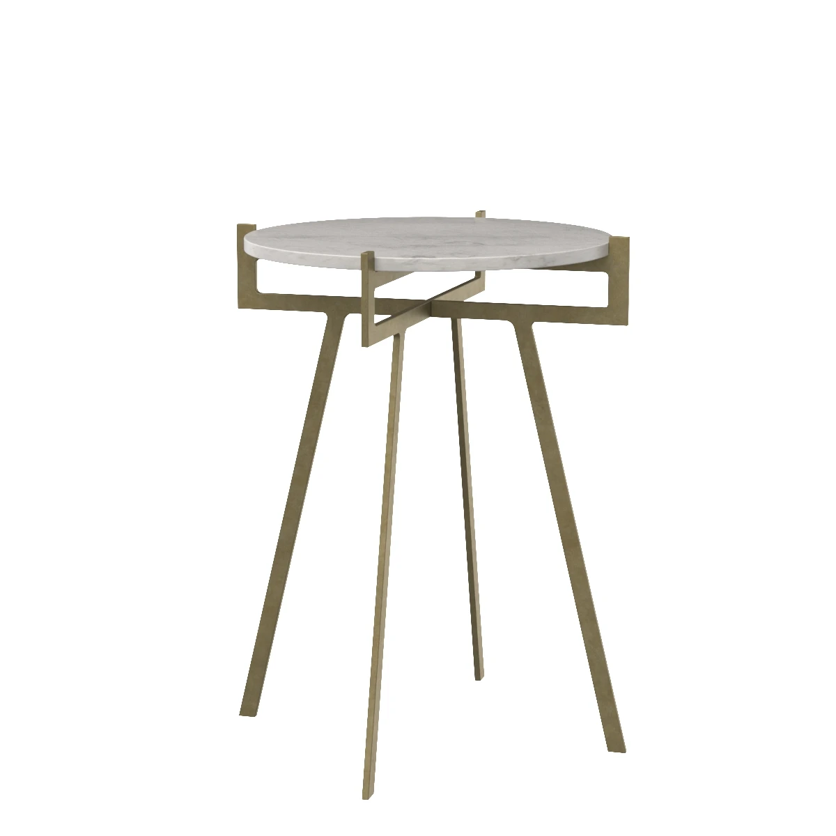 Anak Side White Table 3D Model_01