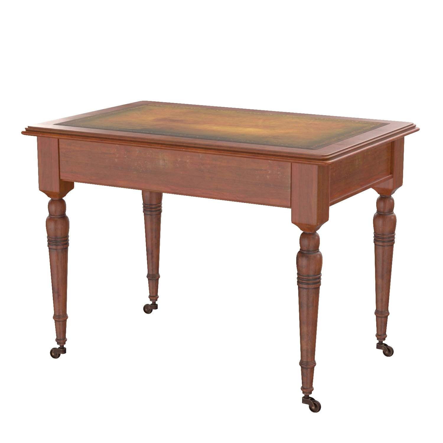 Antique Victorian Writing Table 3D Model_06