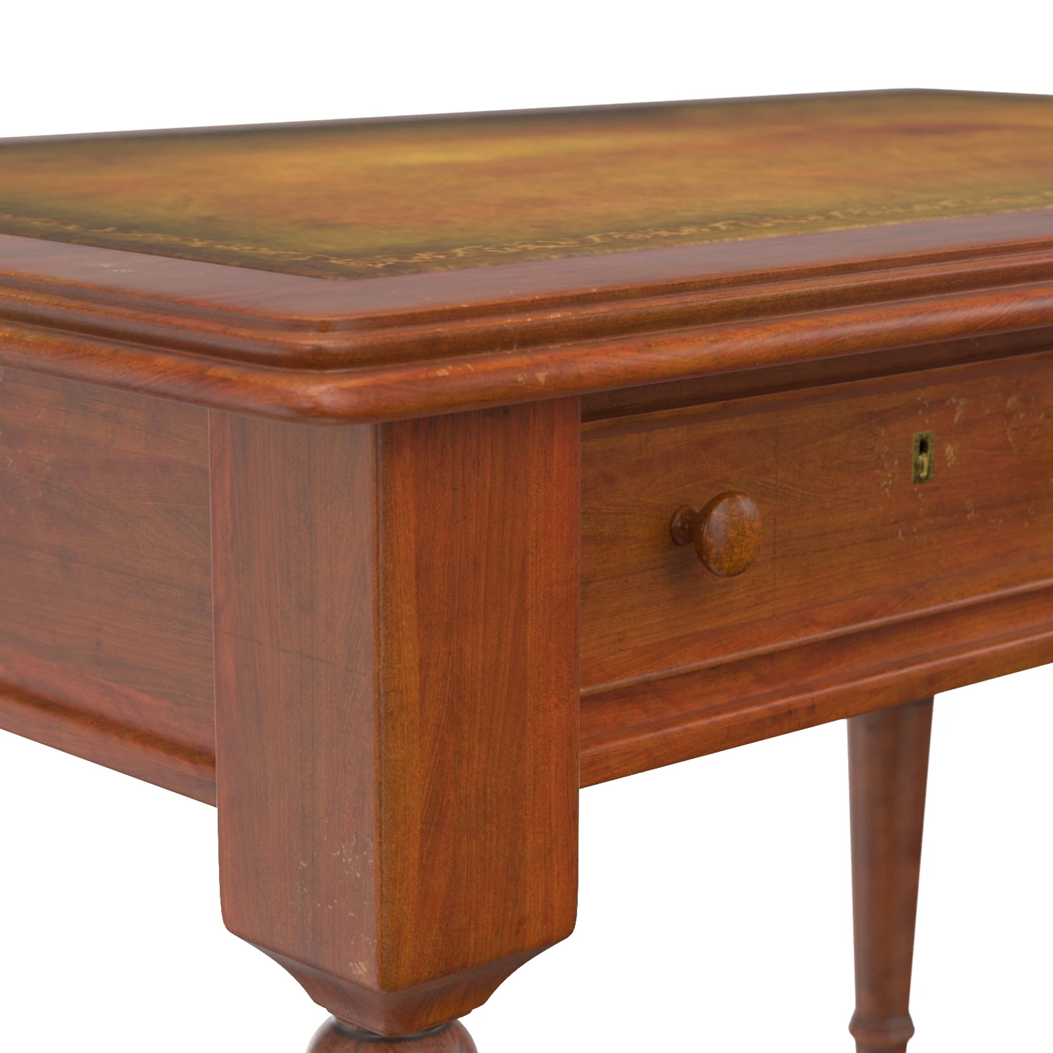 Antique Victorian Writing Table 3D Model_05