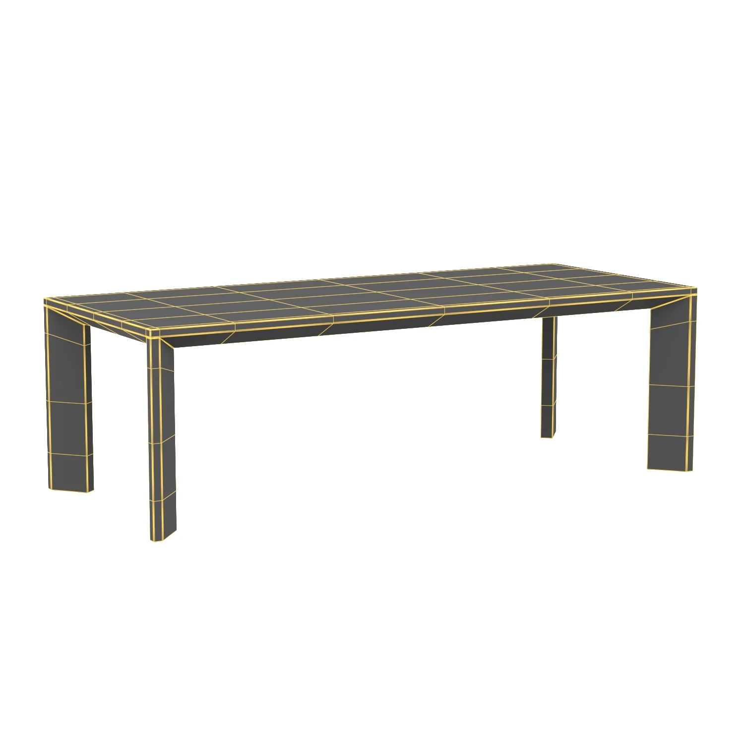 Bellagio 95 Rect Dining Table 3D Model_07