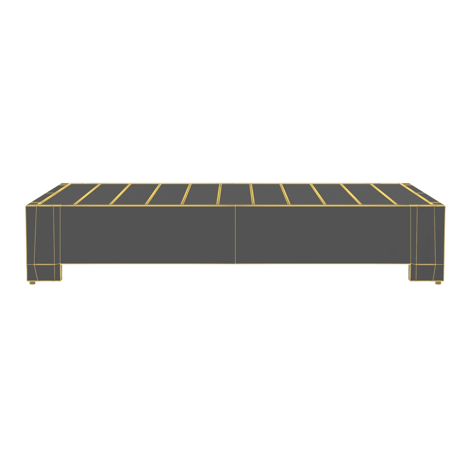 Belvedere Aluminum Rectangular Coffee Table 3D Model_07