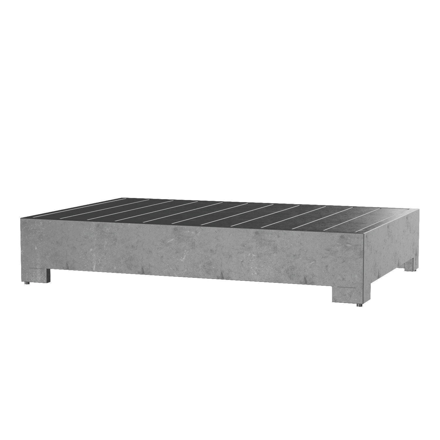 Belvedere Aluminum Rectangular Coffee Table 3D Model_06