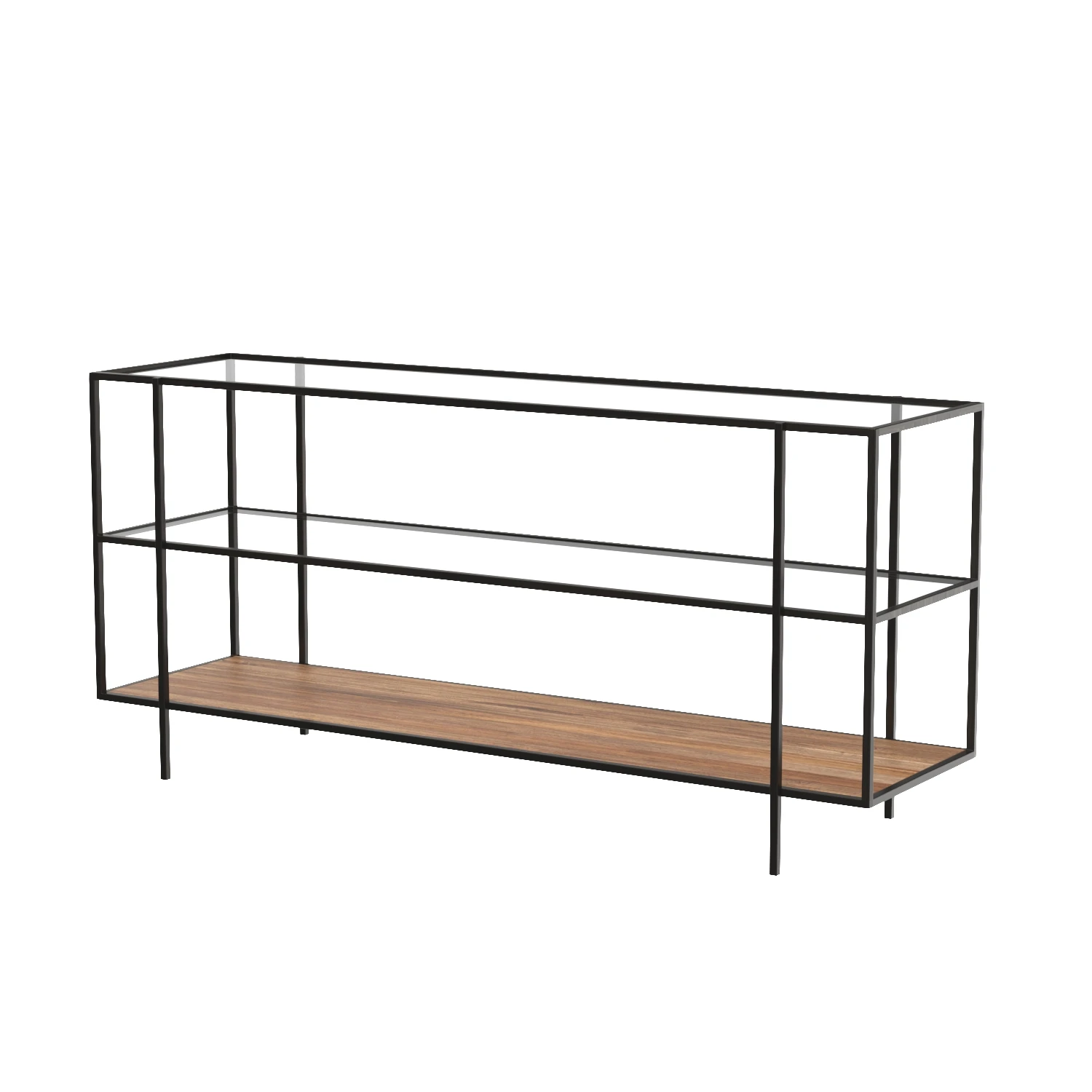 Byron Metal and Glass Media Console 3D Model_01