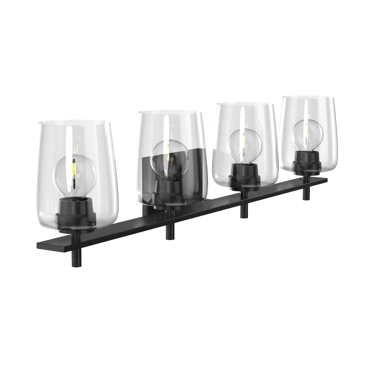 Calais Collection Four-Light New Traditional Matte Black 3D Model_03