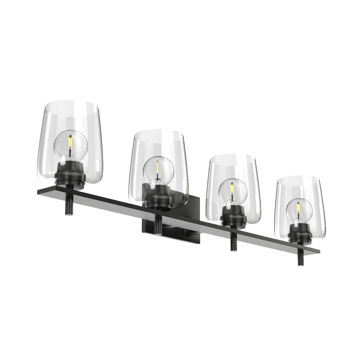 Calais Collection Four-Light New Traditional Matte Black 3D Model_04