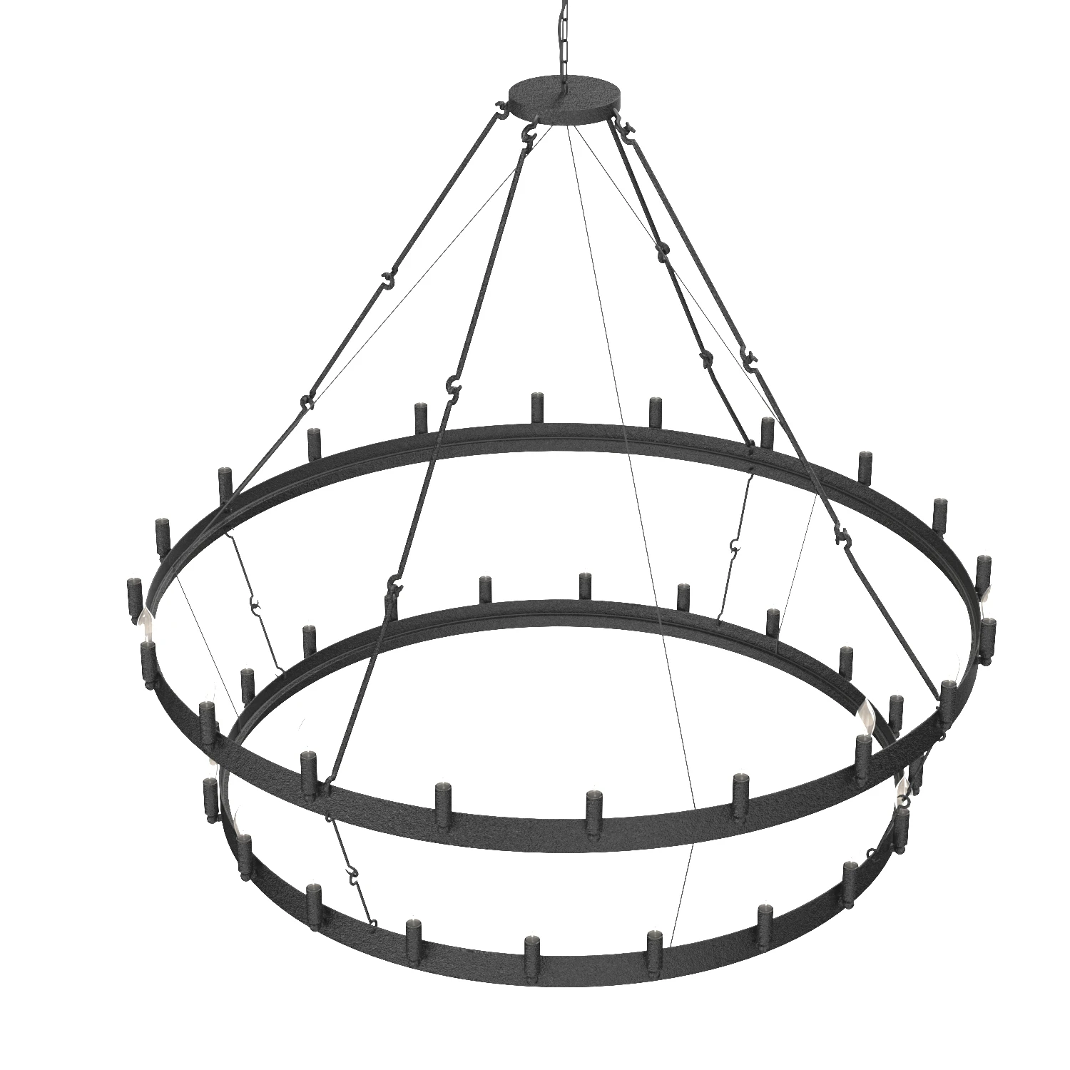 Camino Vintage Candelabra Two-Tier Chandelier 3D Model_06