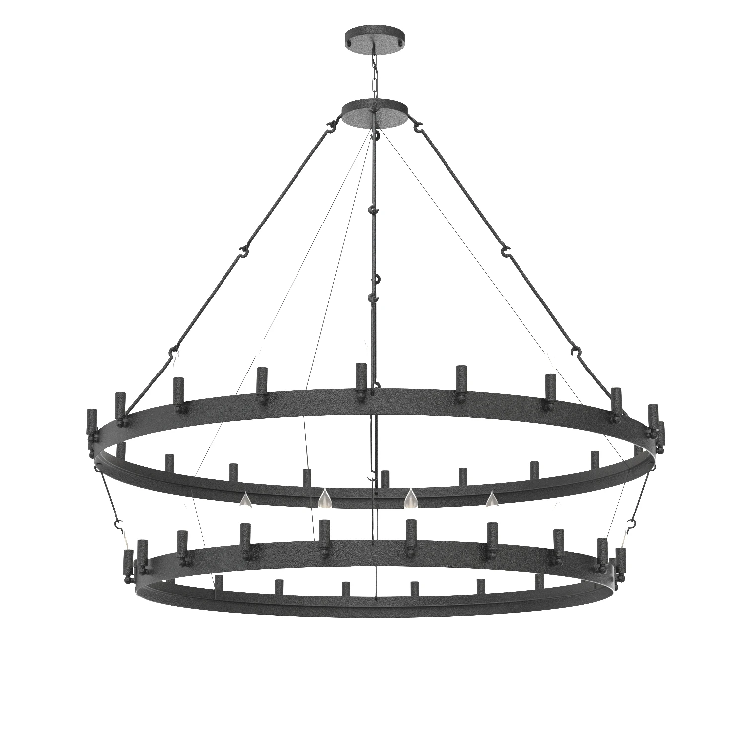 Camino Vintage Candelabra Two-Tier Chandelier 3D Model_01