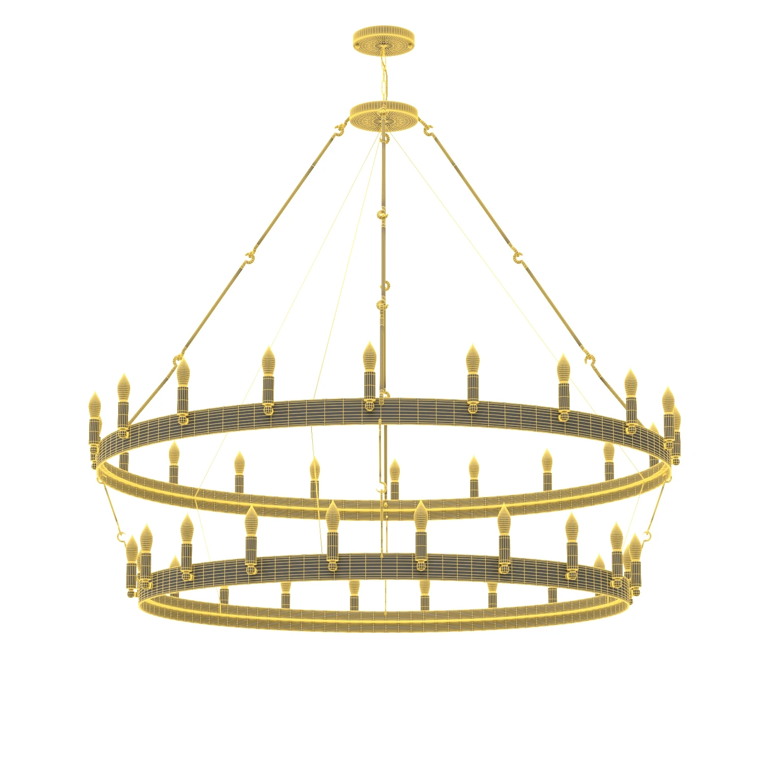 Camino Vintage Candelabra Two-Tier Chandelier 3D Model_07