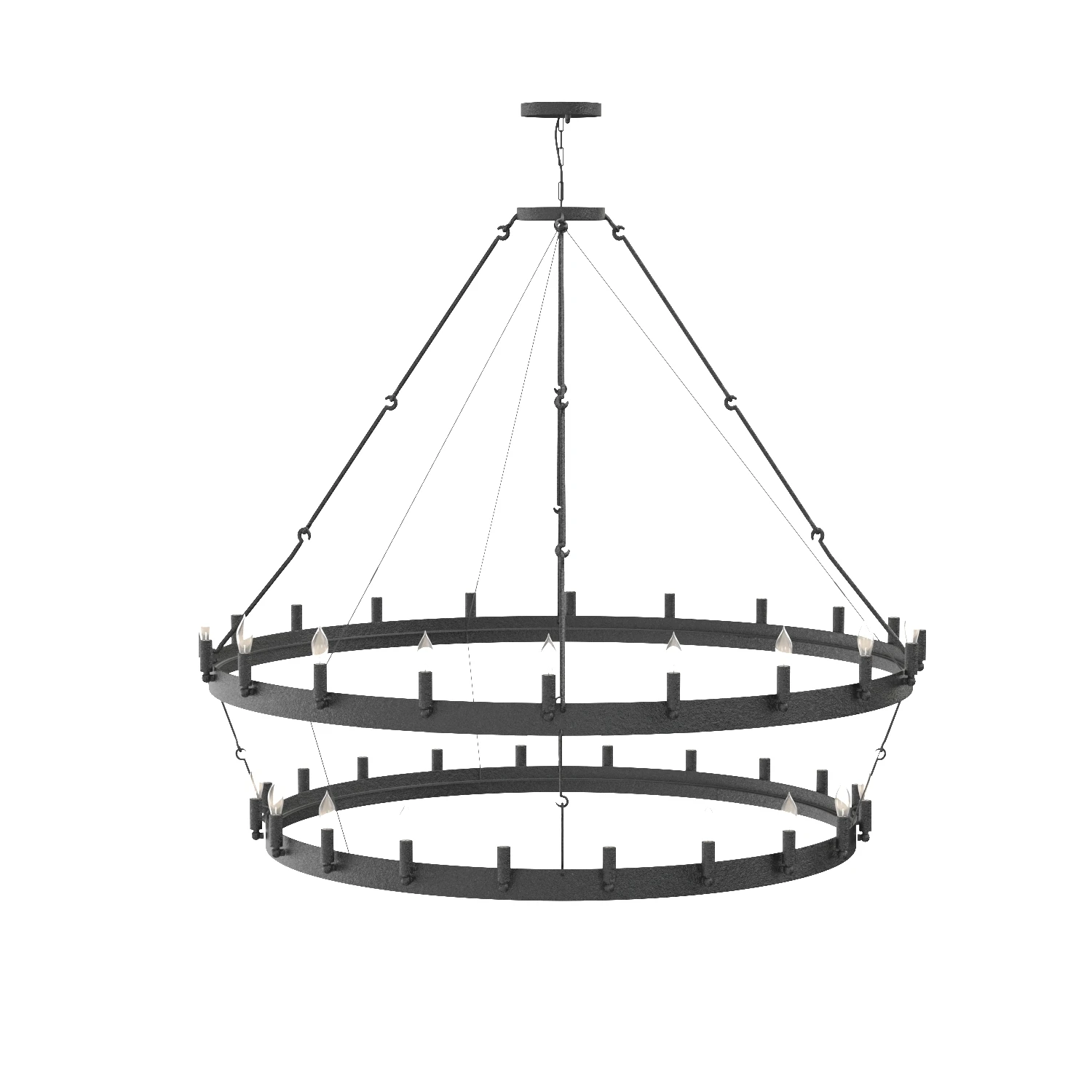 Camino Vintage Candelabra Two-Tier Chandelier 3D Model_03