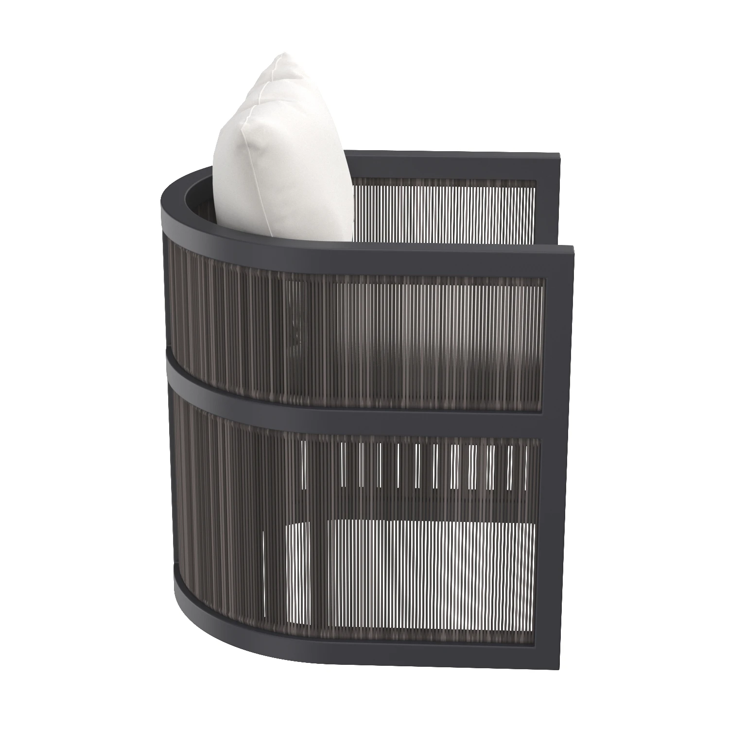 Capri Aluminum Dining Armchair 3D Model_03