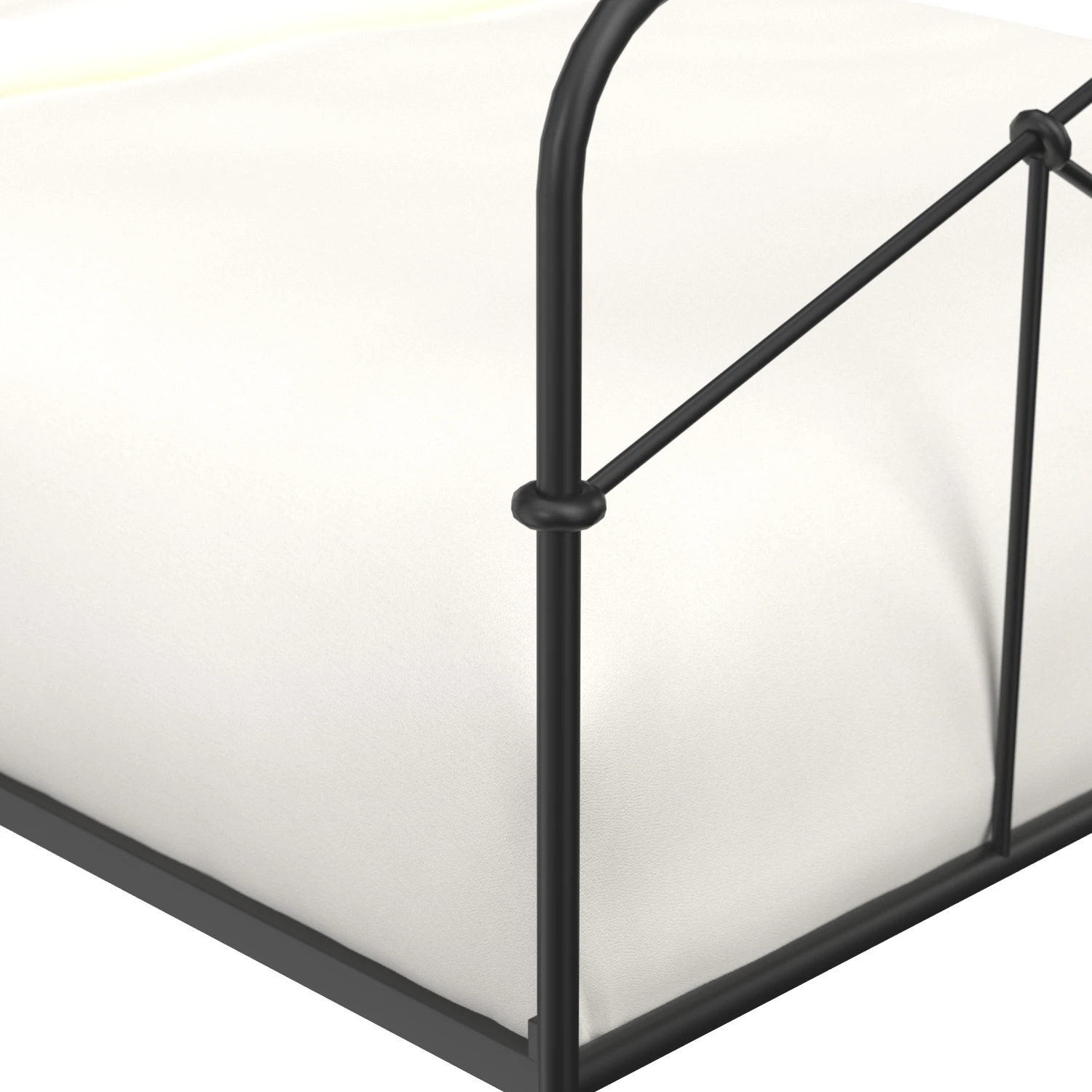 Cora Queen Black Iron Bed 3D Model_05